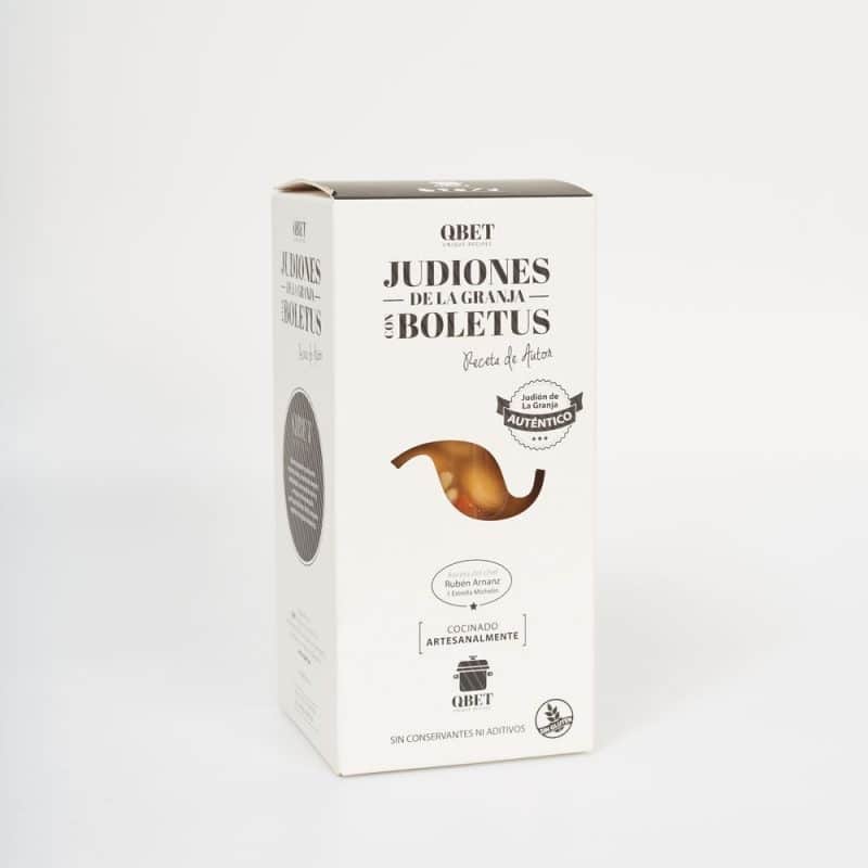 Judiones de La Granja con boletus