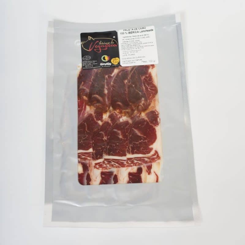 Paleta 100% ibérica de cebo, loncheada