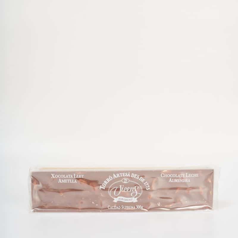 Turrón de chocolate, leche y almendras, de Agramunt